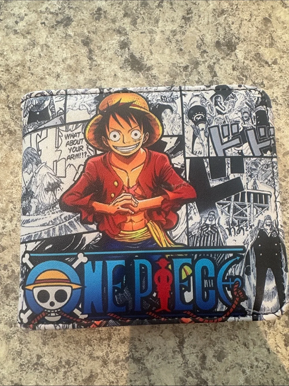 Onepiece Red Blue Multicolor Luffy Graphic Wallet